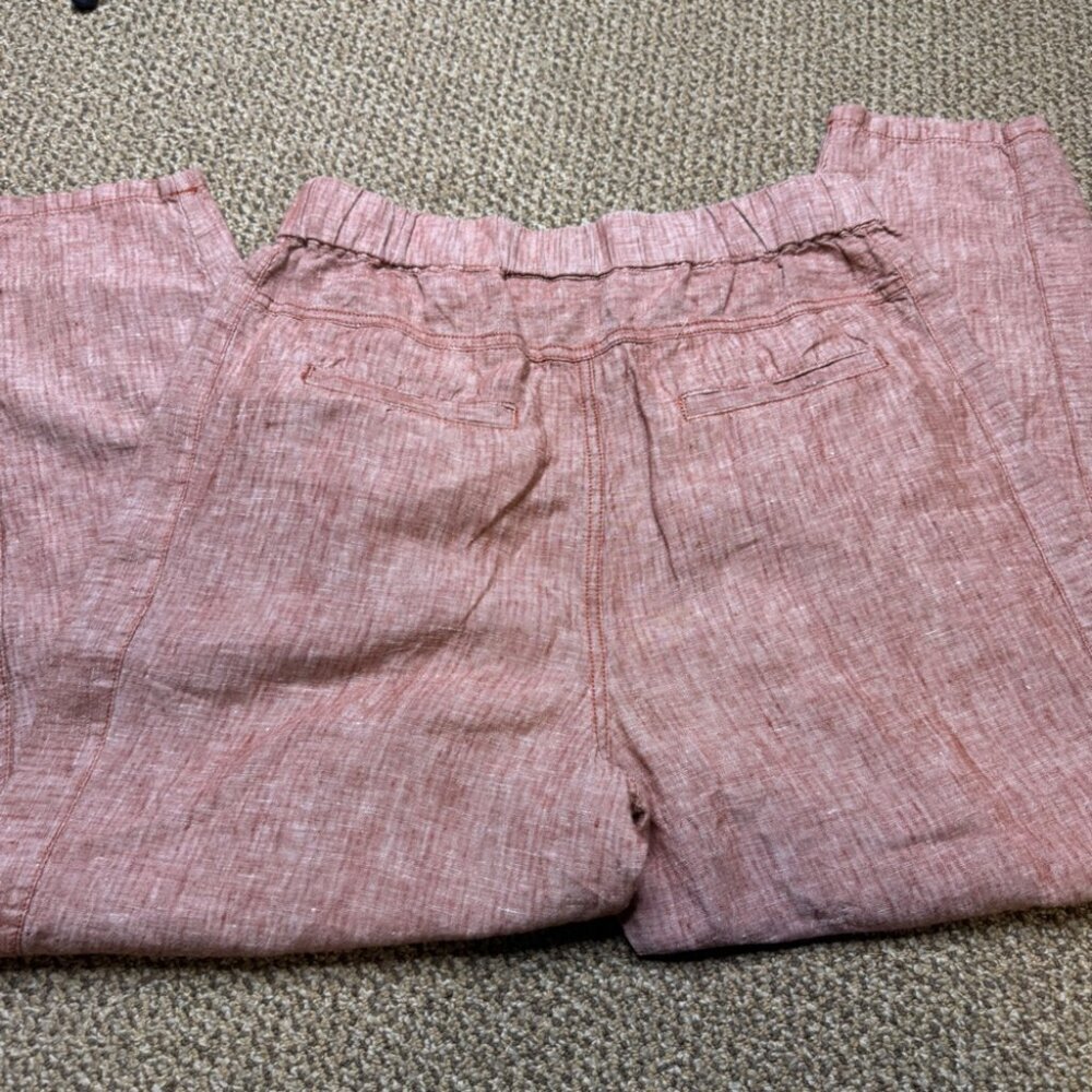 Hei Hei Antropologie Linen Pull-On Relaxed Pleated Elastic Waist Pants  Small - Picture 10 of 11